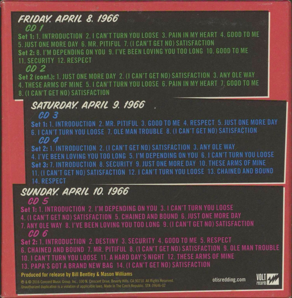 Otis Redding Live At The Whisky A Go Go (The Complete Recordings) UK CD Album Box Set 888072396463