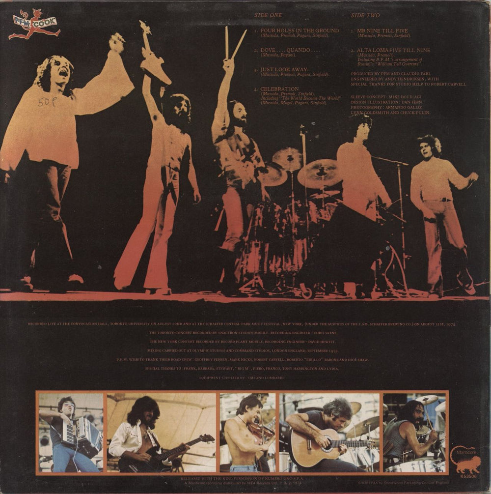 P.F.M. Cook - EX UK vinyl LP album (LP record)