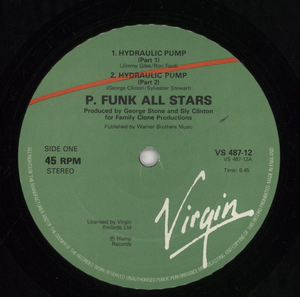 P-Funk Hydraulic Pump UK 12" vinyl single (12 inch record / Maxi-single) P-F12HY388063