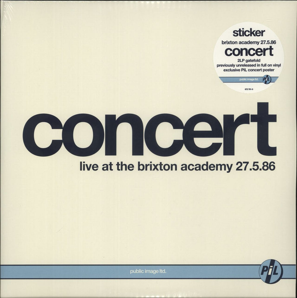 P.I.L. Concert: Live At The Brixton Academy - RSD18 - Sealed UK 2-LP vinyl record set (Double LP Album) 672791-5