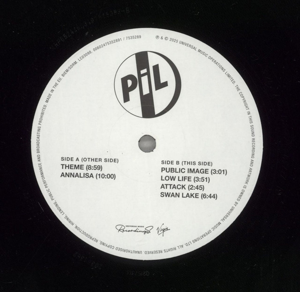 P.I.L. First Issue: US Version - RSD 2025 UK vinyl LP album (LP record) PILLPFI872675