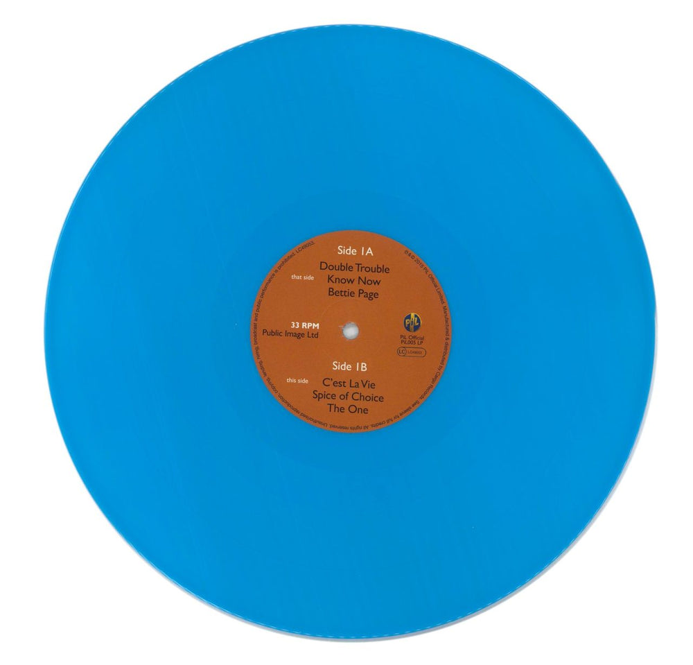 P.I.L. What The World Needs Now... - Blue Vinyl UK 2-LP vinyl record set (Double LP Album) PIL2LWH859045