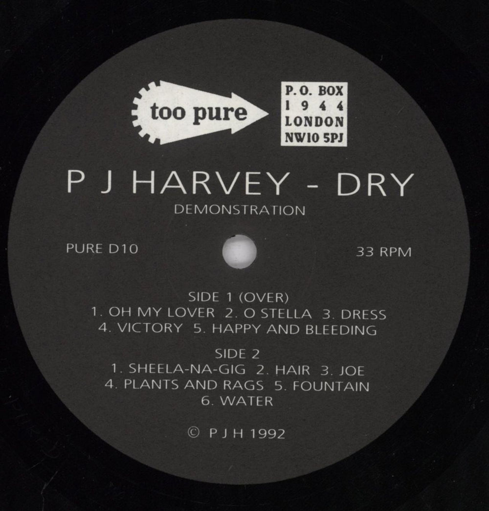 P.J. Harvey Dry + Bonus LP - Number stickered sleeve - EX UK 2-LP vinyl record set (Double LP Album) PJH2LDR652030