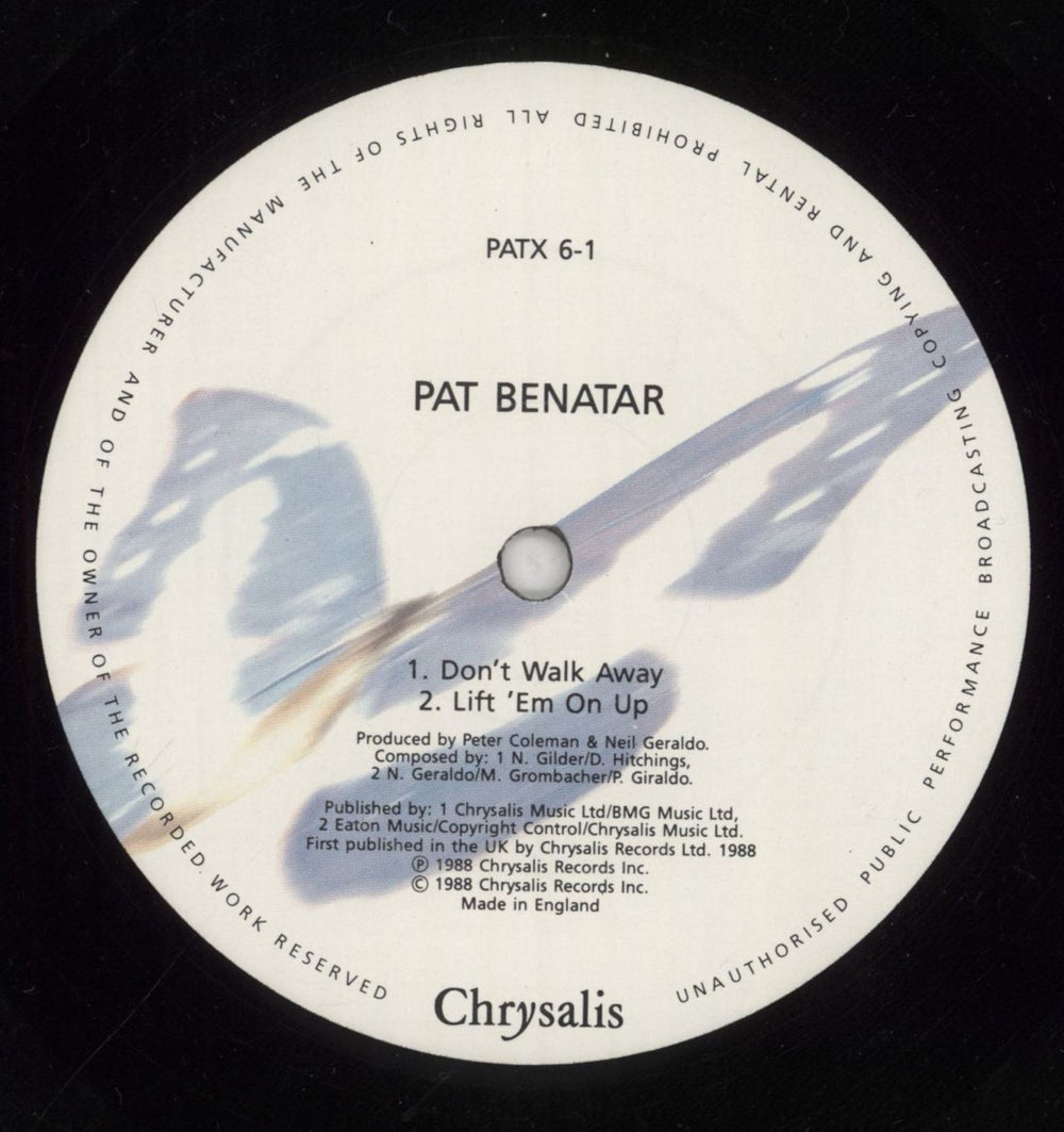 Pat Benatar Don't Walk Away + Poster UK 12" vinyl single (12 inch record / Maxi-single) BEN12DO44928