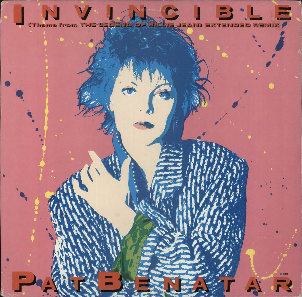 Pat Benatar Invincible US 12" vinyl single (12 inch record / Maxi-single) 4V942878