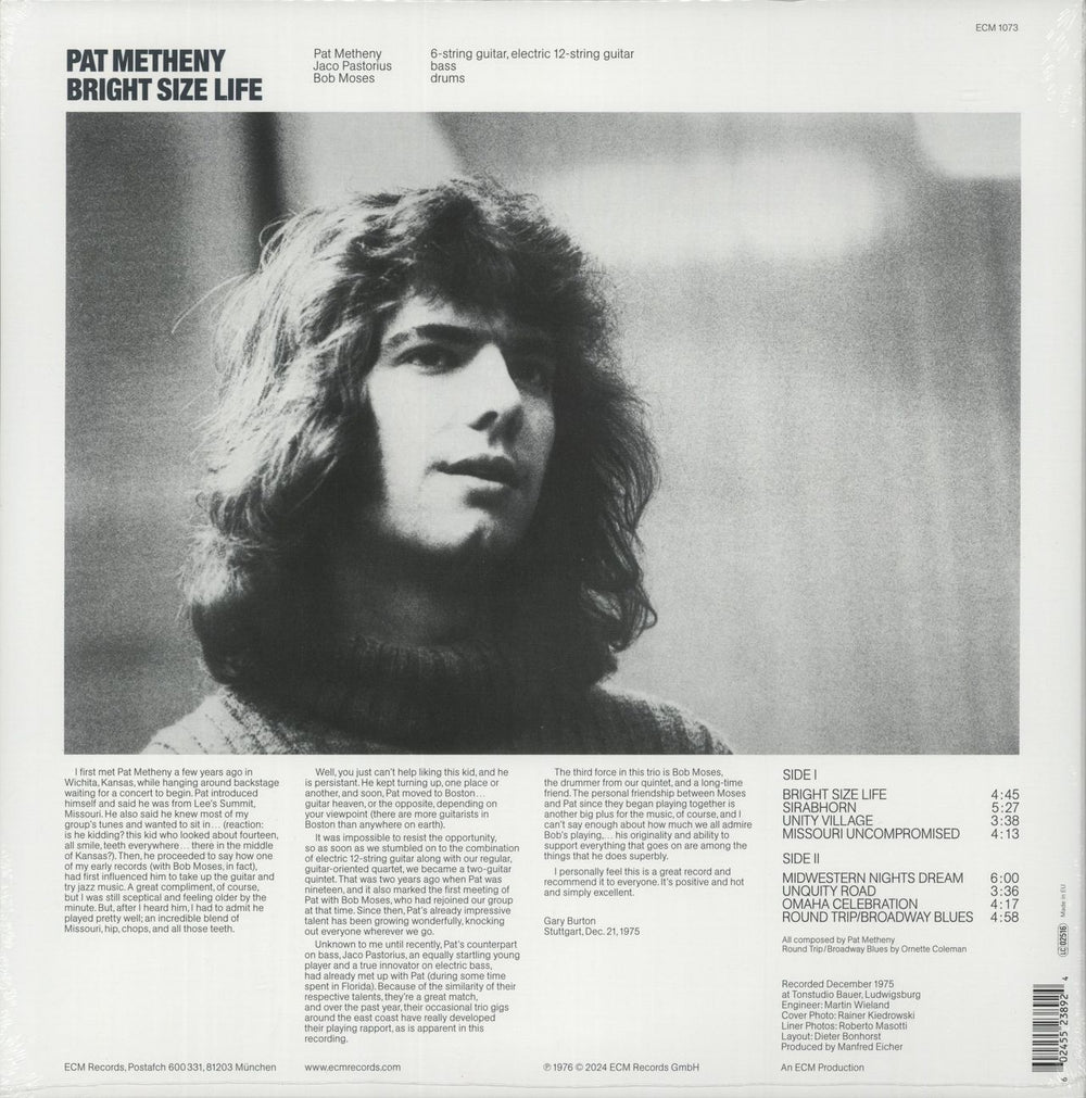 Pat Metheny Bright Size Life - Sealed UK vinyl LP album (LP record) 602455238924