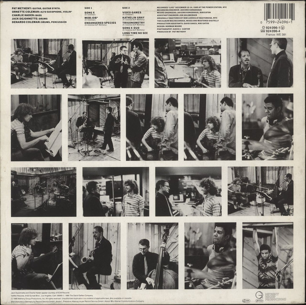 Pat Metheny Song X German vinyl LP album (LP record) 075992409612