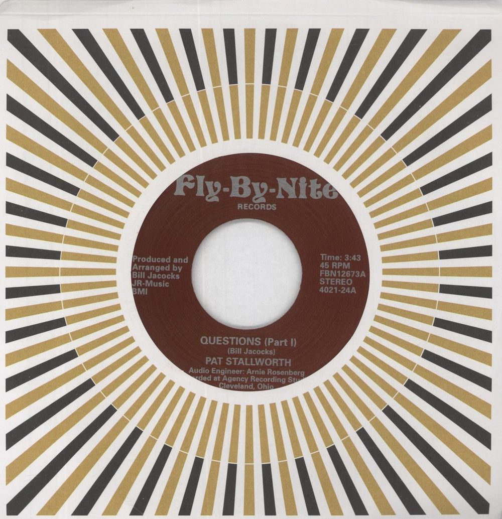 Pat Stallworth Questions US 7" vinyl single (7 inch record / 45) NUM045.31