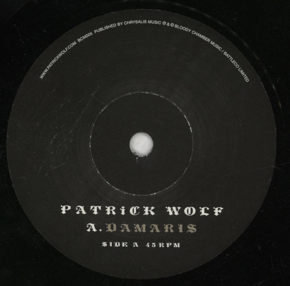 Patrick Wolf Damaris UK 7" vinyl single (7 inch record / 45) PWF07DA872391
