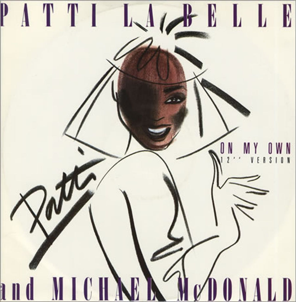 Patti LaBelle On My Own UK 12" vinyl single (12 inch record / Maxi-single) MCAT1045