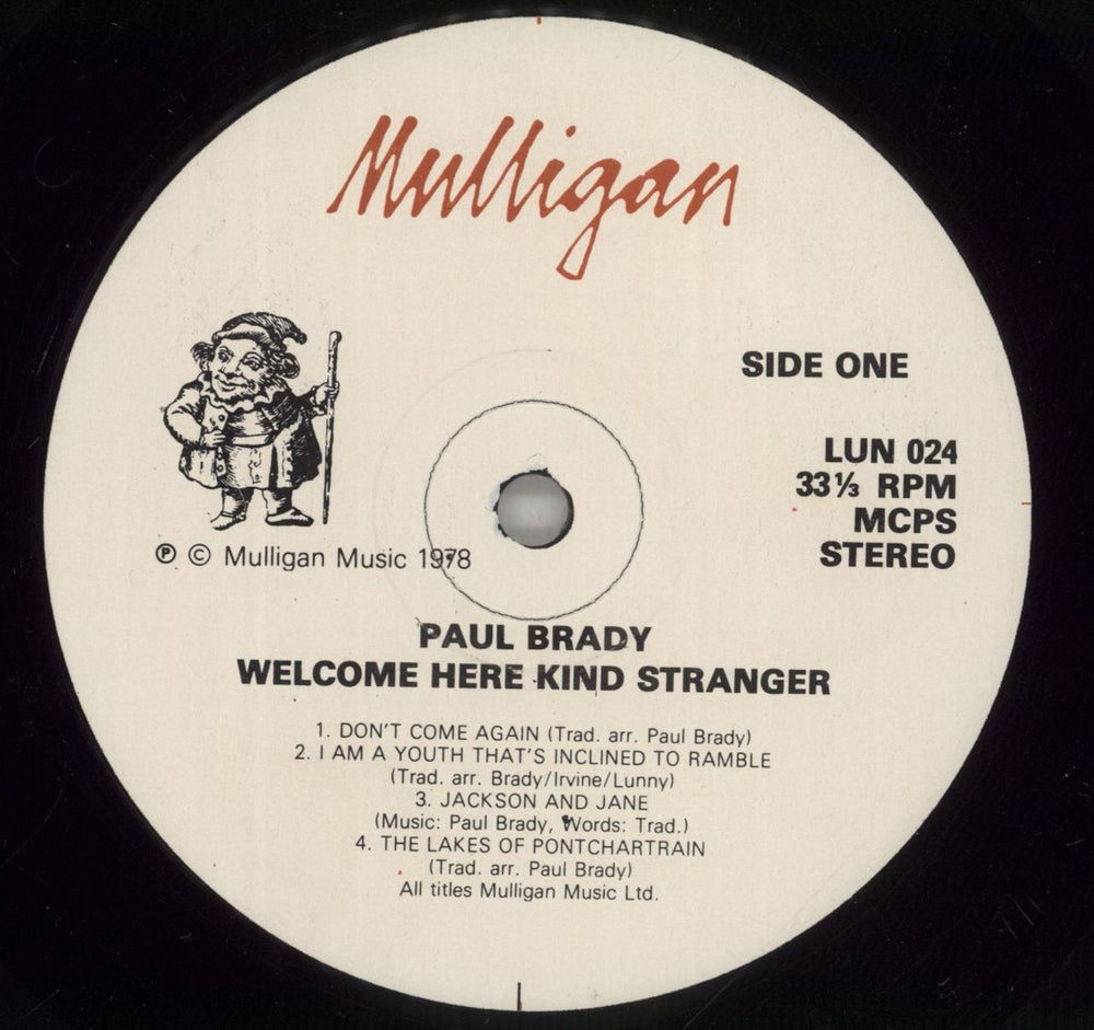 Paul Brady Welcome Here Kind Stranger - Lyric Insert Irish vinyl LP album (LP record) PABLPWE873394