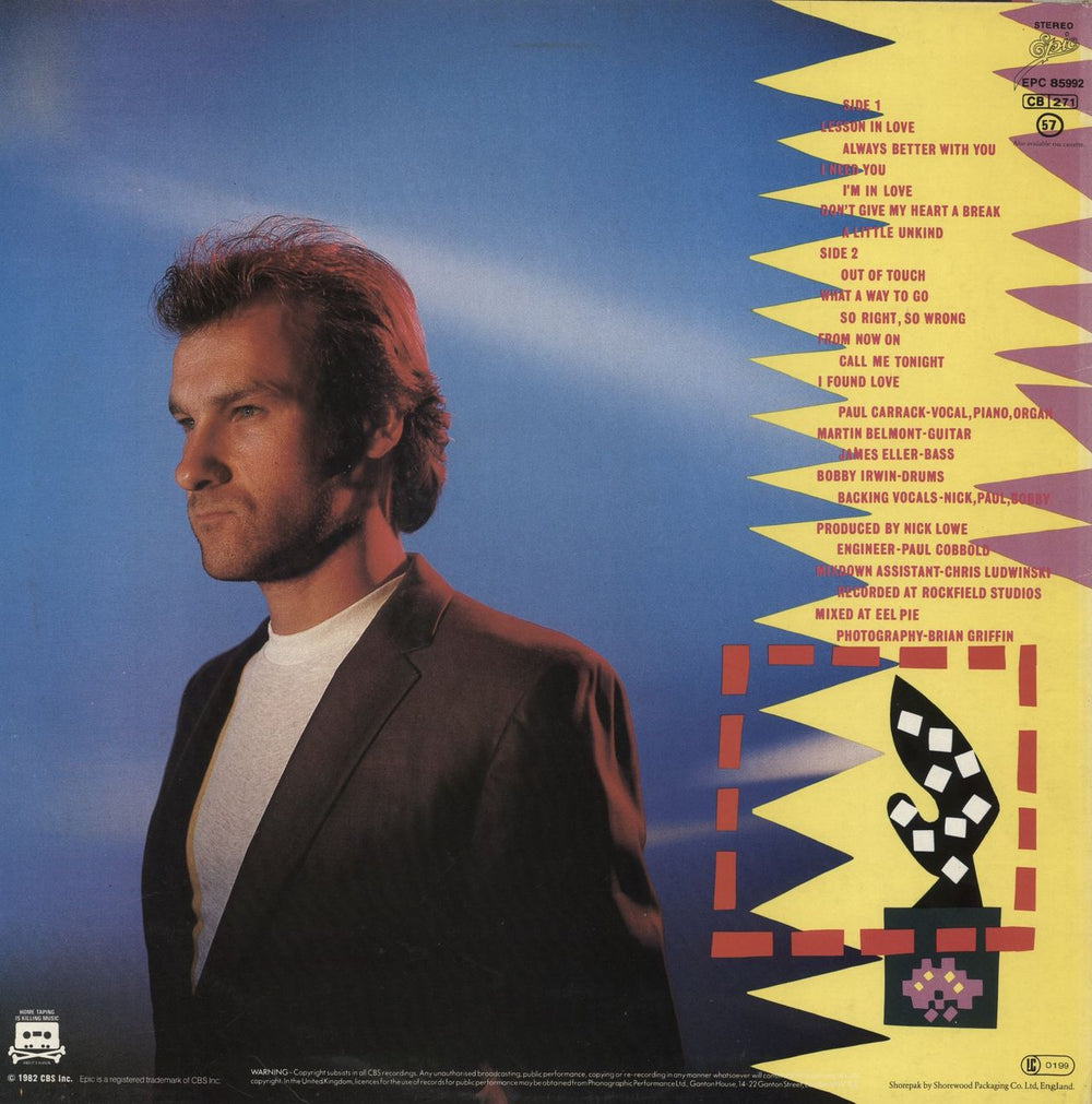 Paul Carrack Suburban Voodoo UK vinyl LP album (LP record)