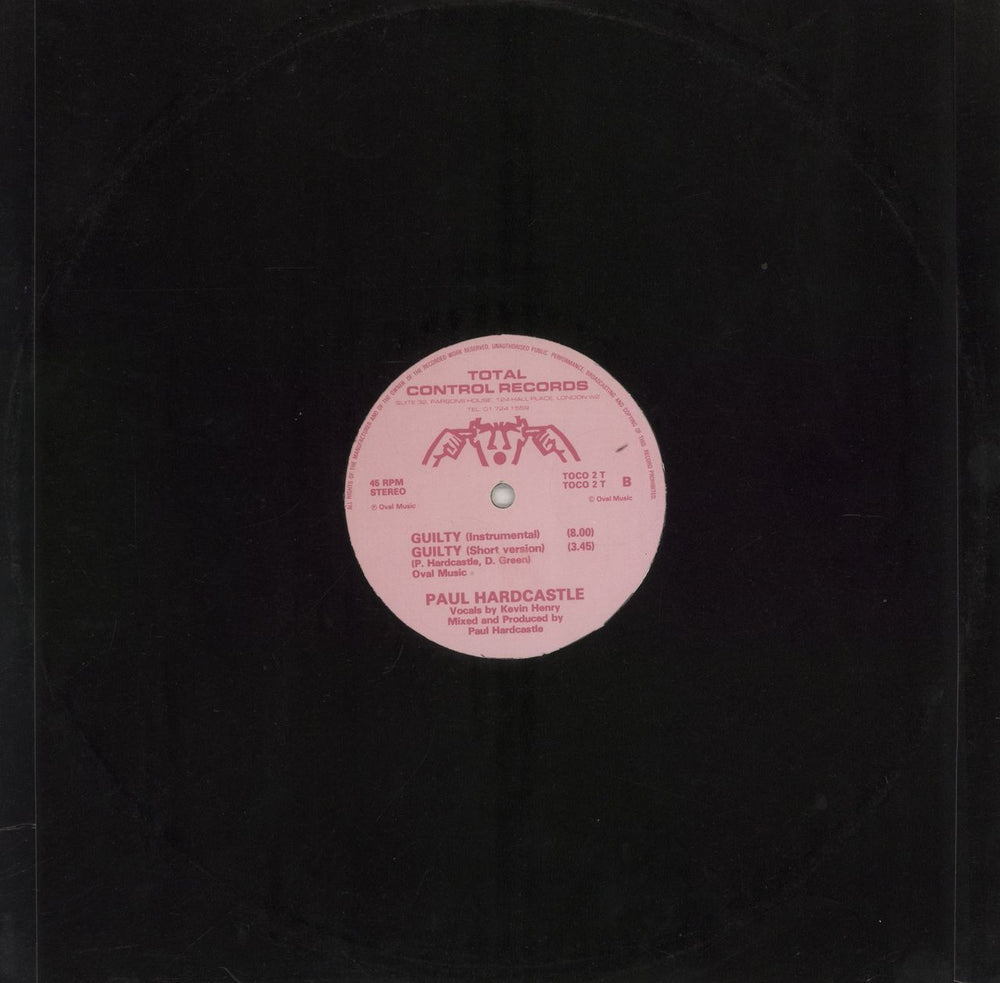 Paul Hardcastle Guilty UK 12" vinyl single (12 inch record / Maxi-single)