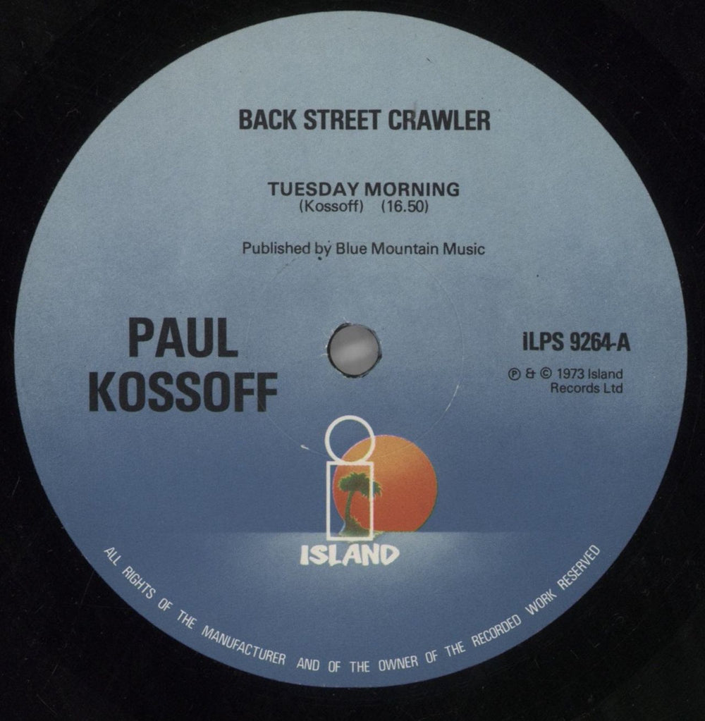 Paul Kossoff Back Street Crawler - 3rd UK vinyl LP album (LP record) KOSLPBA551557
