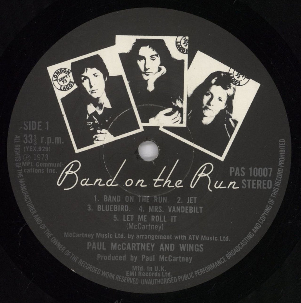 Paul McCartney and Wings Band On The Run - 1st - Complete - Shrink - EX UK vinyl LP album (LP record) MCCLPBA830996