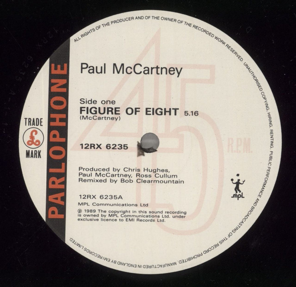 Paul McCartney and Wings Figure Of Eight - 2nd UK 12" vinyl single (12 inch record / Maxi-single) MCC12FI12320