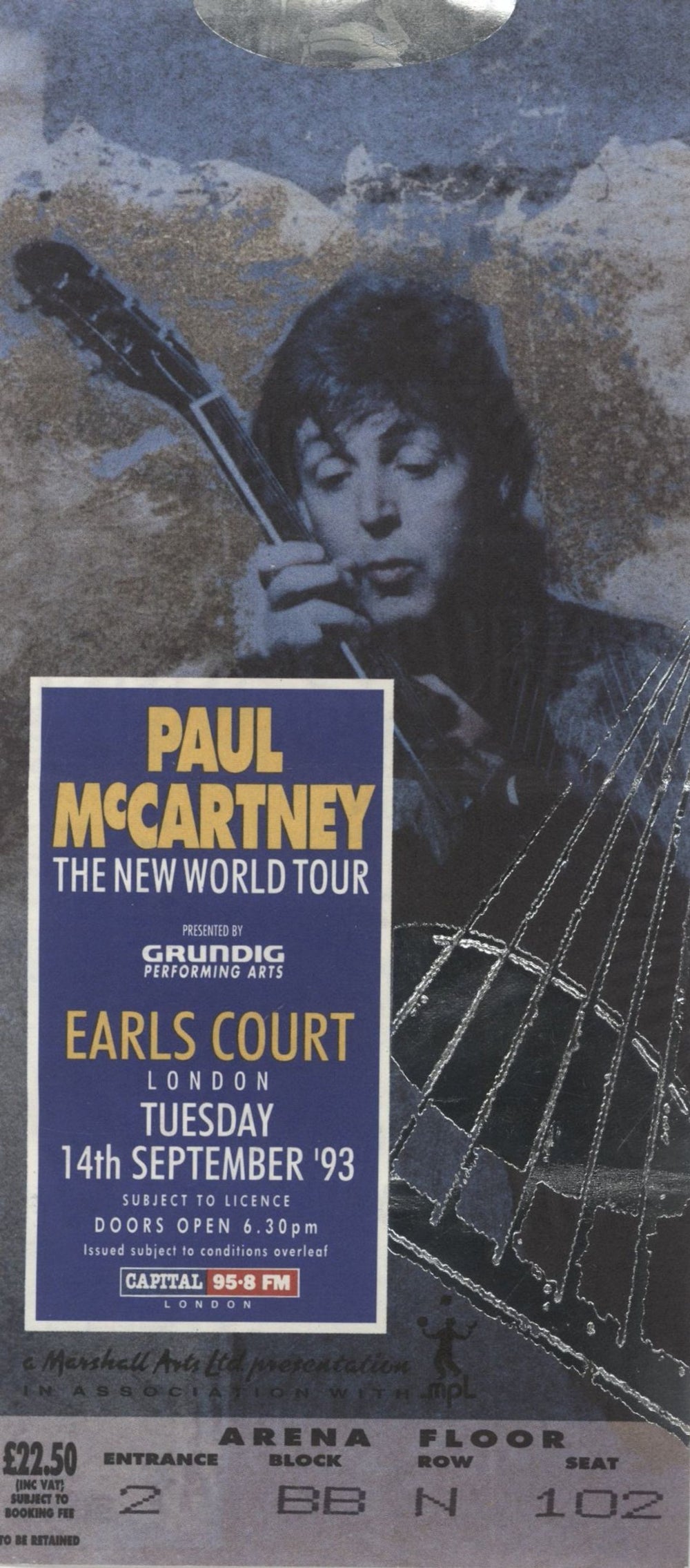 Paul McCartney and Wings The New World Tour + Ticket Stub UK tour programme MCCTRTH858291