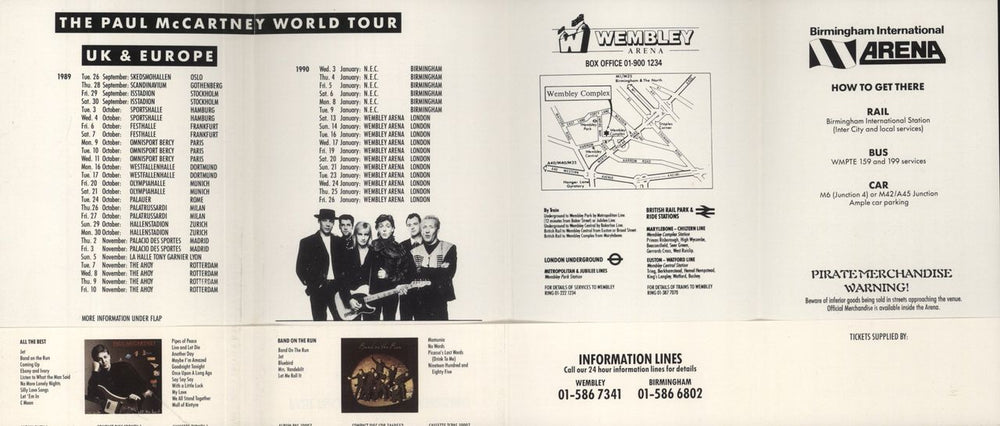 Paul McCartney and Wings The Paul Mccartney World Tour UK tour programme