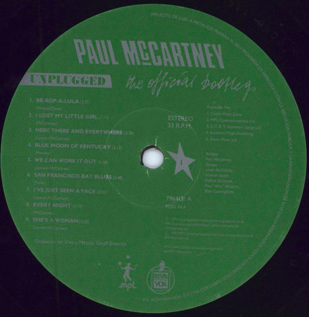 Paul McCartney and Wings Unplugged: The Official Bootleg - Numbered UK vinyl LP album (LP record) MCCLPUN237849