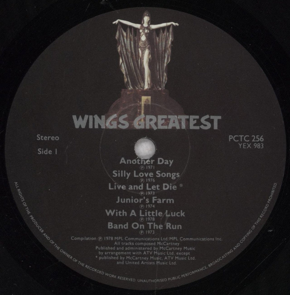 Paul McCartney and Wings Wings Greatest + Poster - Stickered Sleeve UK vinyl LP album (LP record) MCCLPWI848581