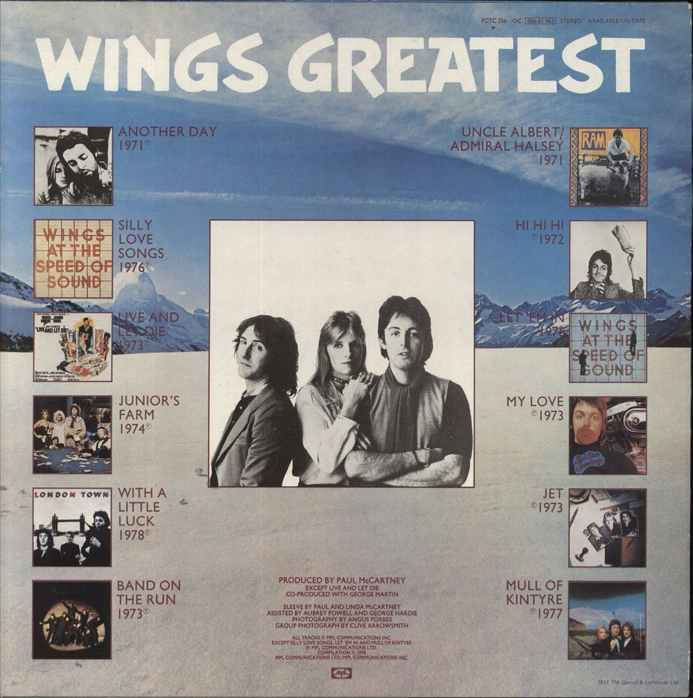 Paul McCartney and Wings Wings Greatest UK vinyl LP album (LP record)