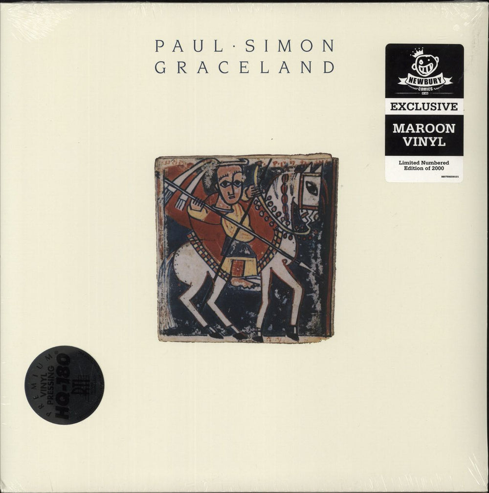 Paul Simon Graceland - 180 Gram Maroon Vinyl - Sealed US vinyl LP album (LP record) 88691914721