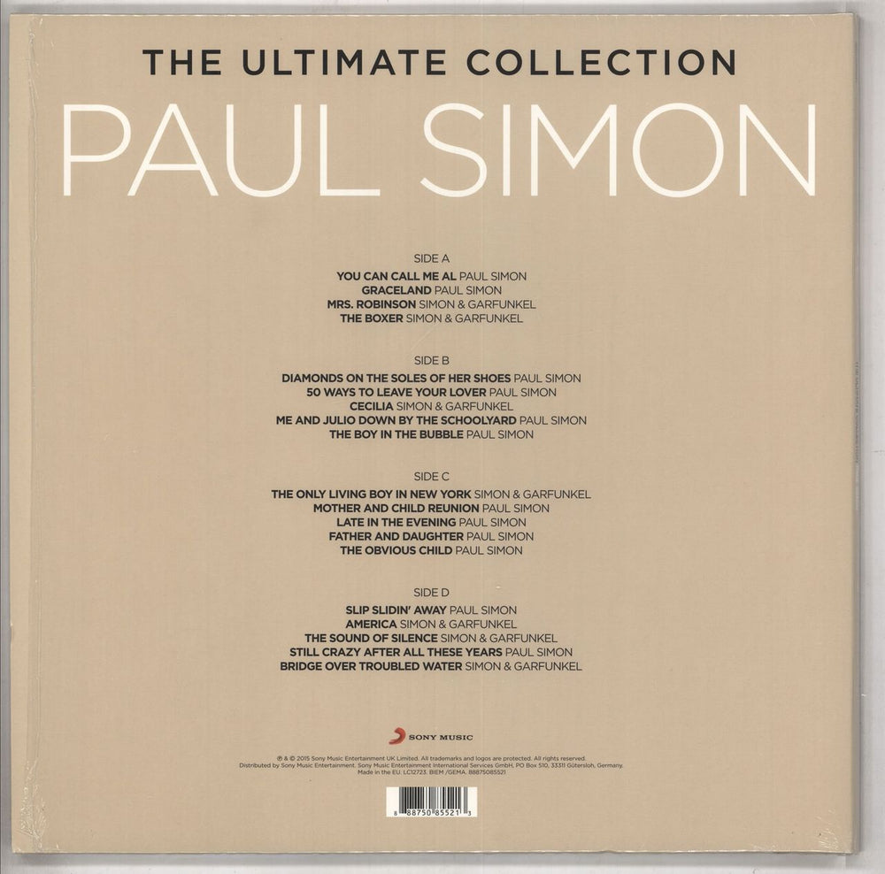 Paul Simon The Ultimate Collection - 180gm - Shrink UK 2-LP vinyl record set (Double LP Album) PSI2LTH738908