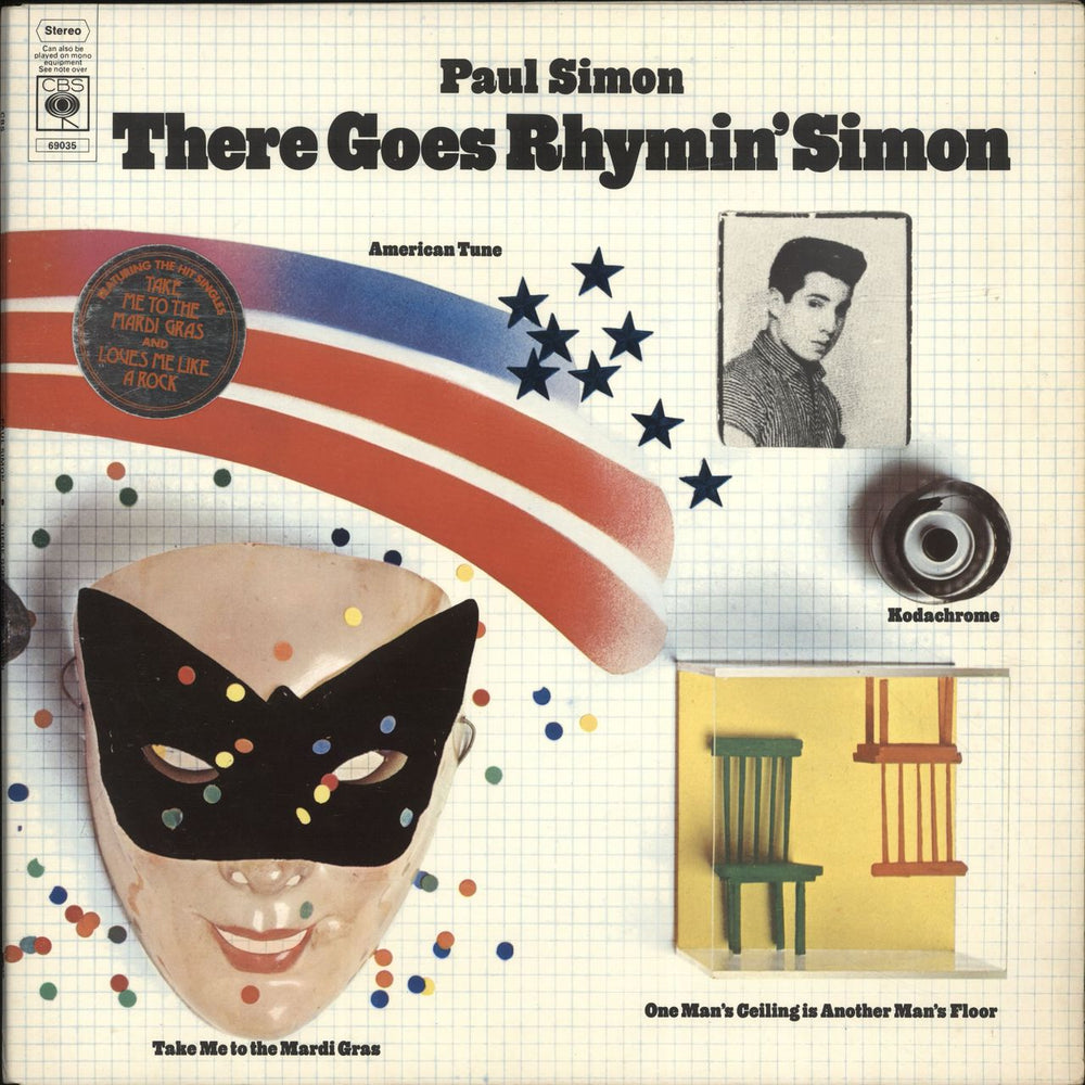 Paul Simon There Goes Rhymin' Simon - Stickered Sleeve UK vinyl LP album (LP record) 69035