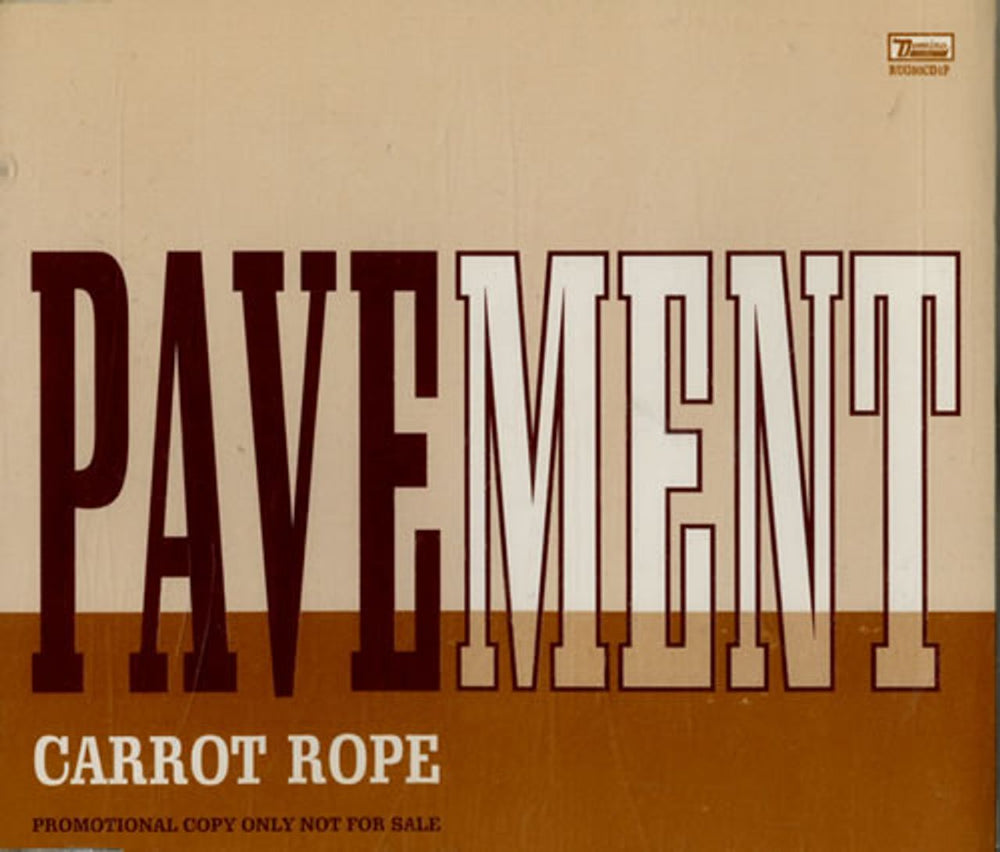 Pavement Carrot Rope UK Promo CD single (CD5 / 5") RUG90CD1P