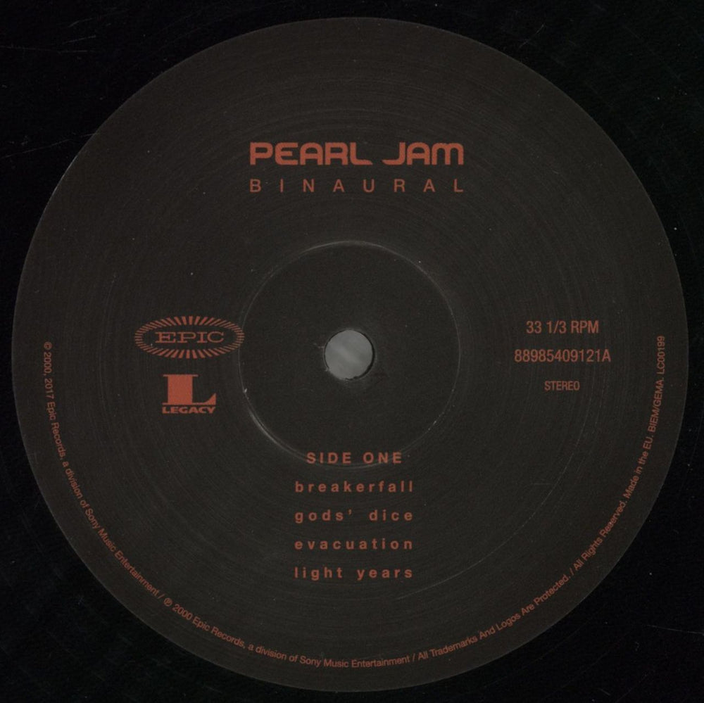 Pearl Jam Binaural UK 2-LP vinyl record set (Double LP Album) PJA2LBI857160
