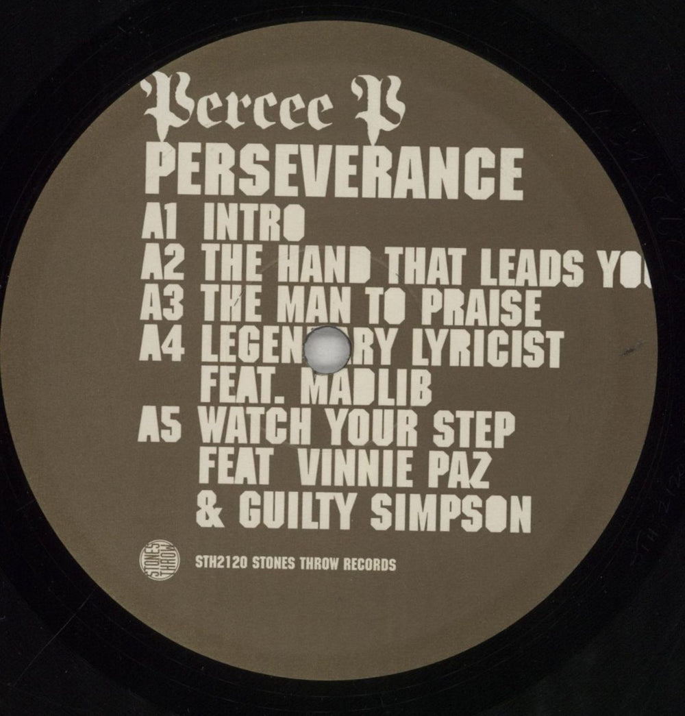 Percee P Perseverance US 2-LP vinyl record set (Double LP Album) 8EX2LPE856535