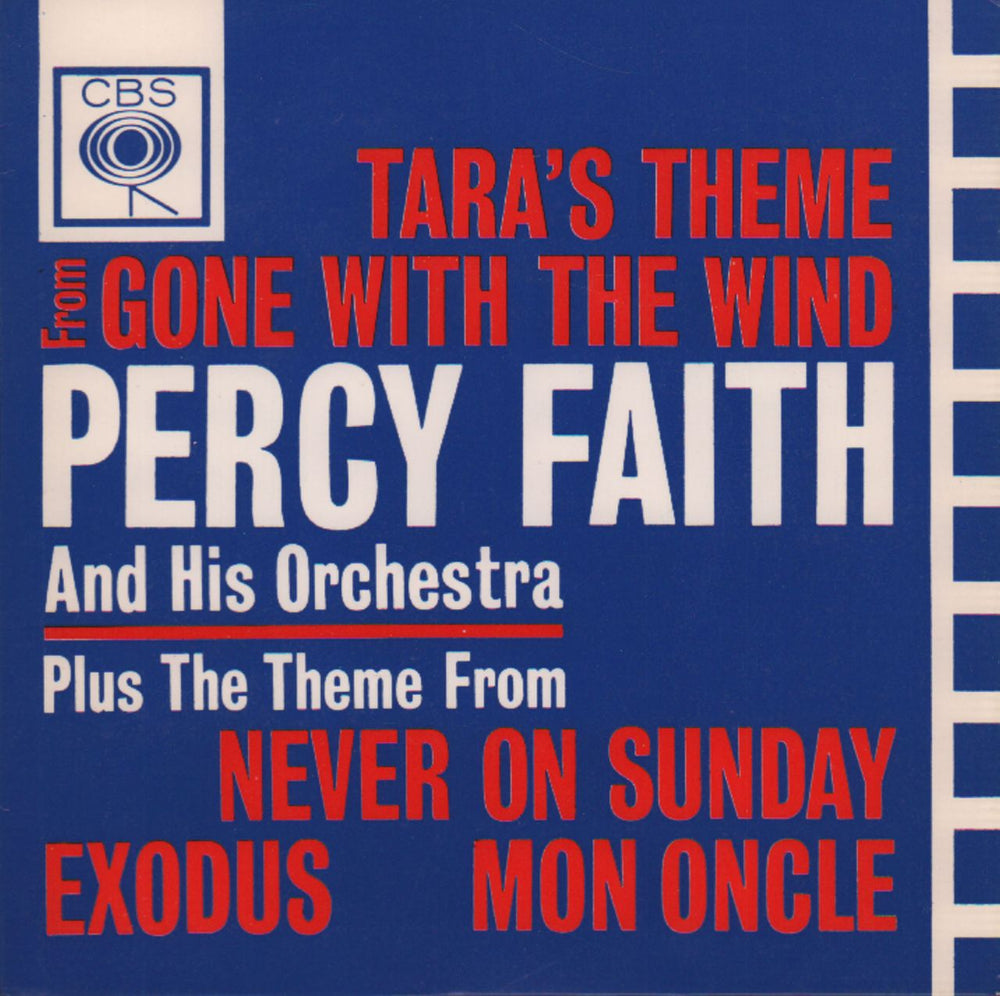 Percy Faith (Jazz) Tara's Theme From Gone With The Wind UK 7" vinyl single (7 inch record / 45) AGG320010