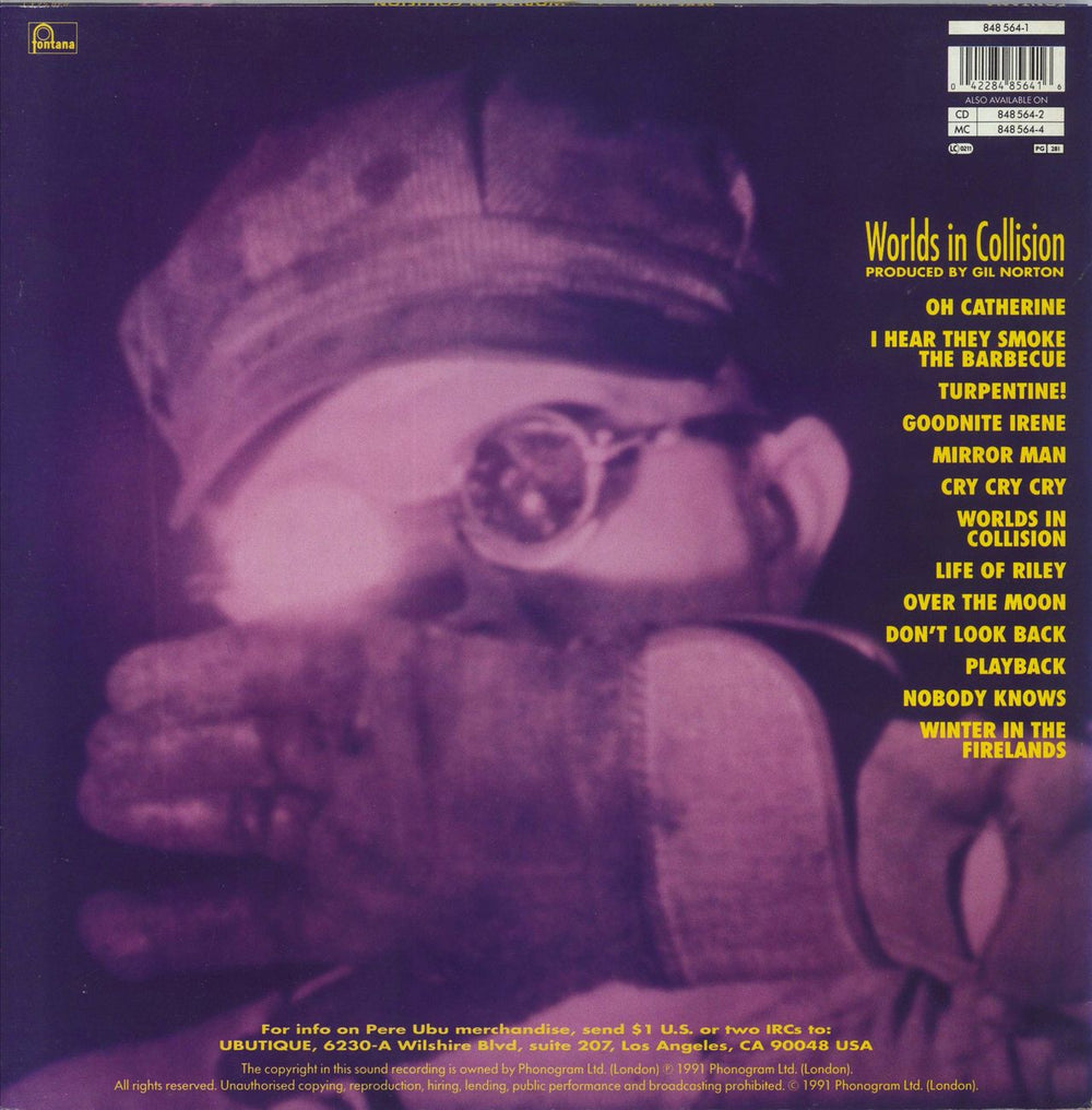 Pere Ubu Worlds In Collision UK vinyl LP album (LP record) 042284856416
