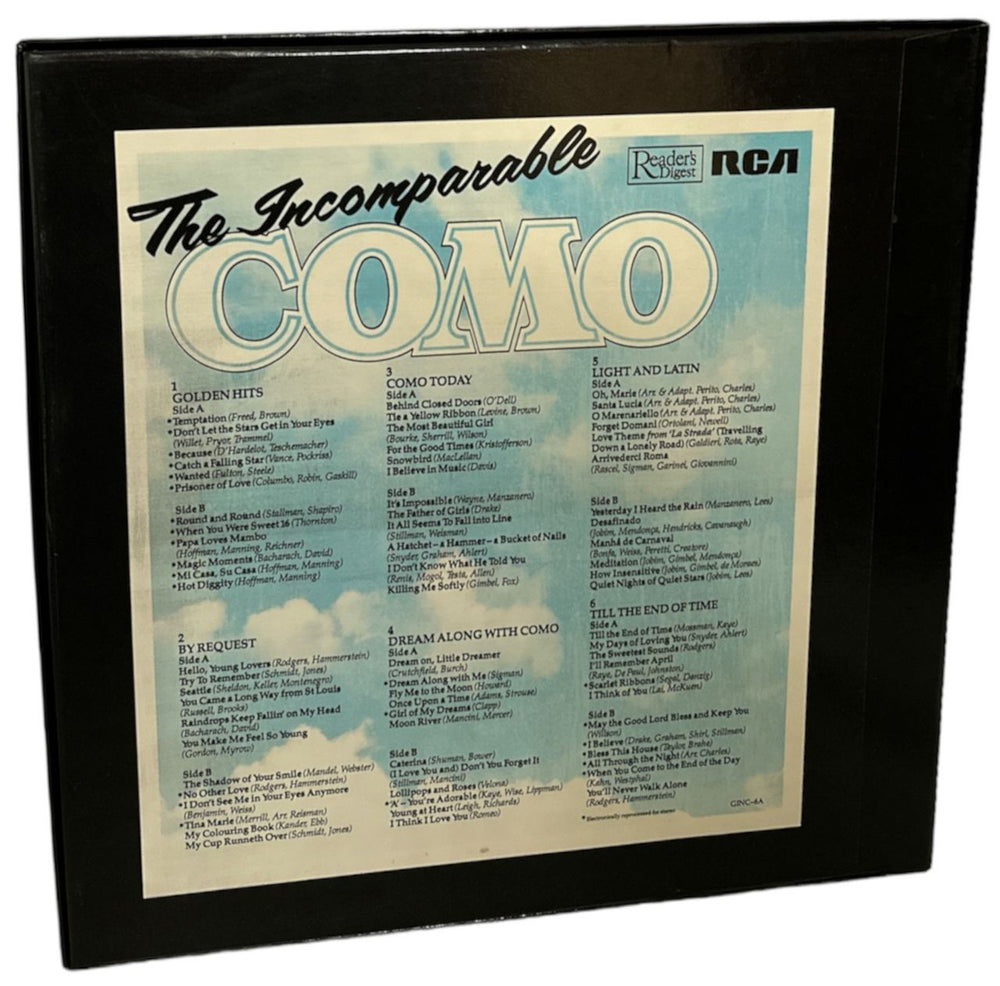 Perry Como The Incomparable Como UK Vinyl Box Set