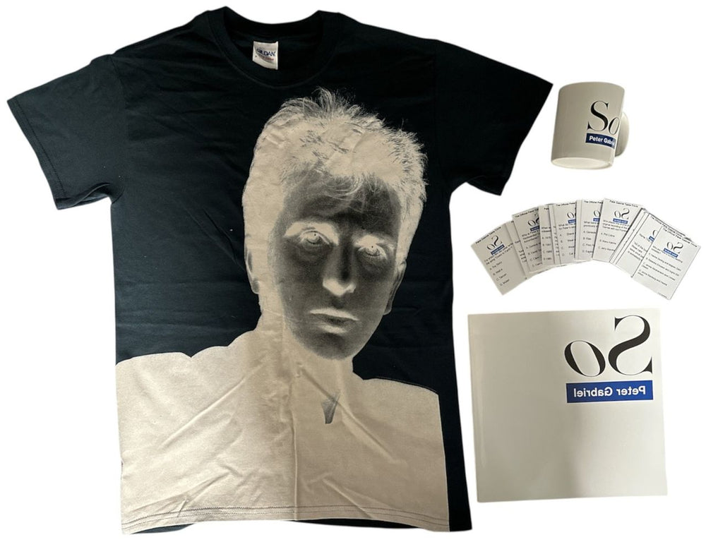Peter Gabriel Back To Front Europe 2014 - Programme, T-Shirt, Mug & Trivia Game UK tour programme PROGRAMME, T-SHIRT & GAME