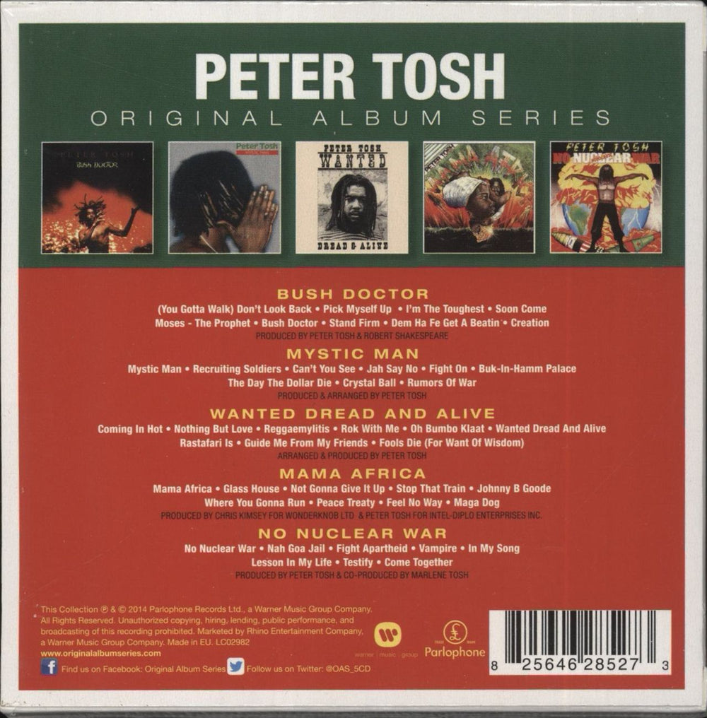 Peter Tosh Original Album Series UK 5-CD album set 825646285273