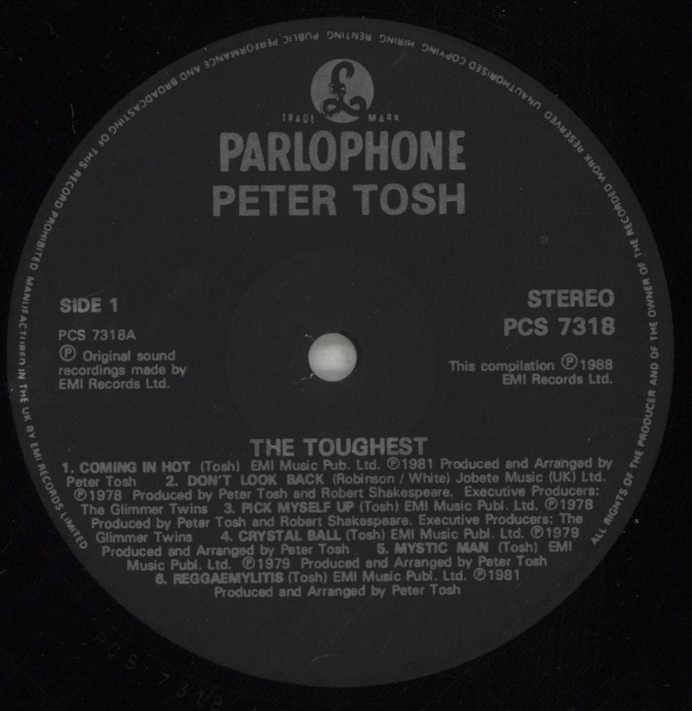 Peter Tosh The Toughest UK vinyl LP album (LP record) TOSLPTH393553