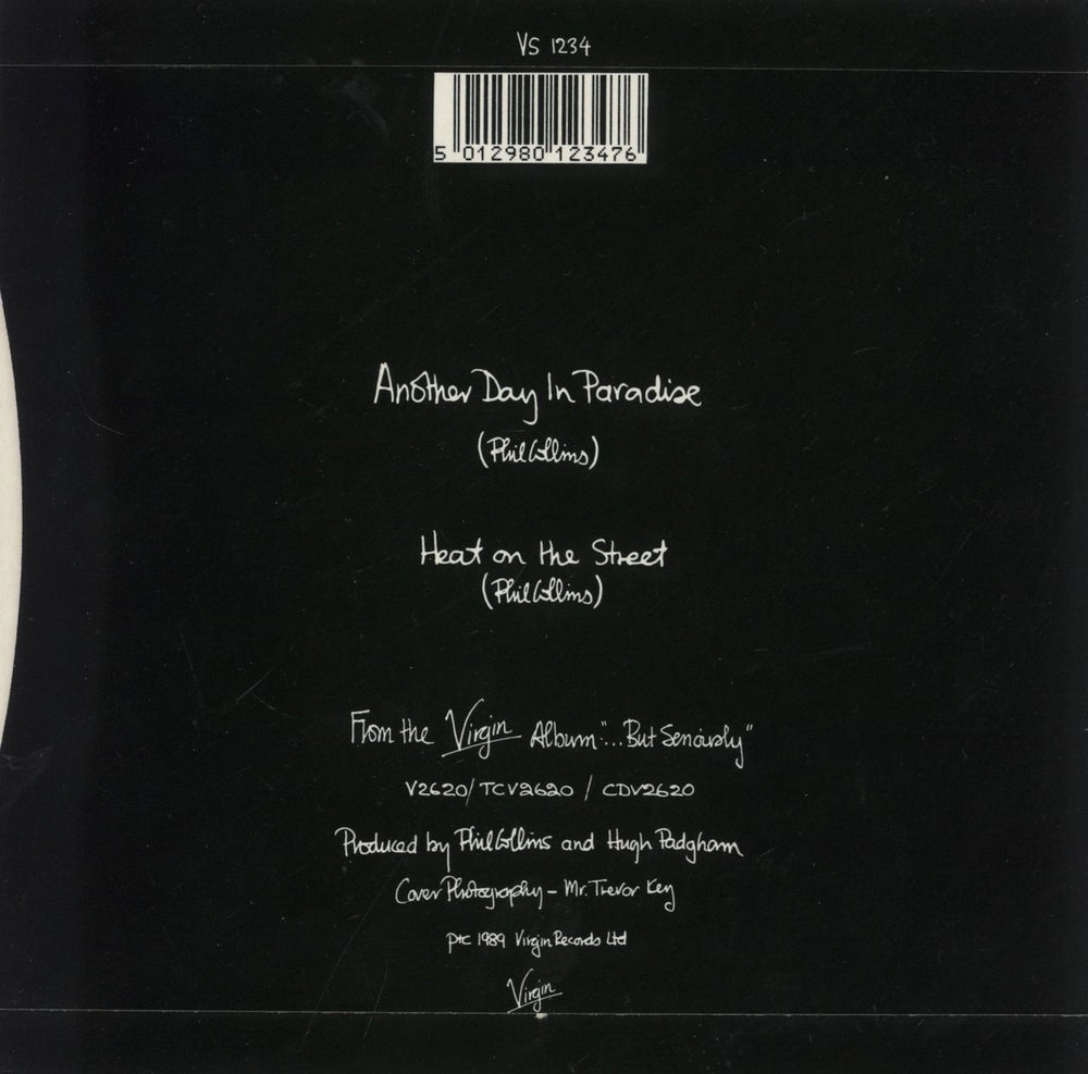 Phil Collins Another Day In Paradise UK 7" vinyl single (7 inch record / 45) 5012980123476