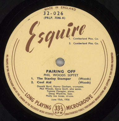 Phil Woods Pairing Off UK vinyl LP album (LP record) PWDLPPA881877