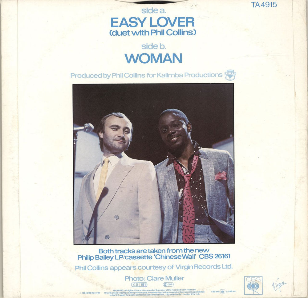 Philip Bailey Easy Lover UK 12" vinyl single (12 inch record / Maxi-single) 5012981262013