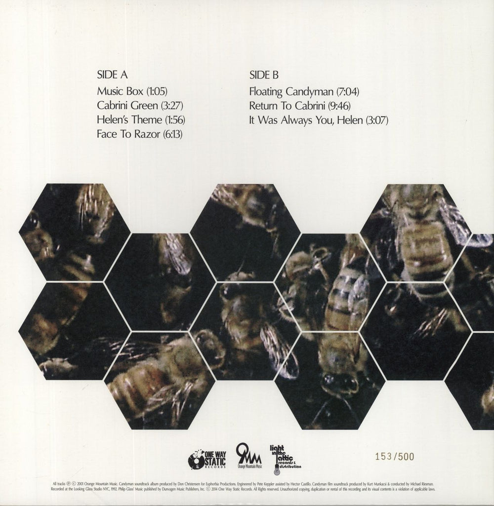 Philip Glass Candyman - Bee Striped Vinyl US vinyl LP album (LP record)