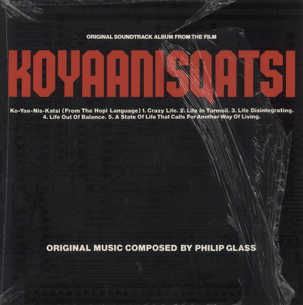 Philip Glass Koyaanisqatsi UK vinyl LP album (LP record) ISTA4