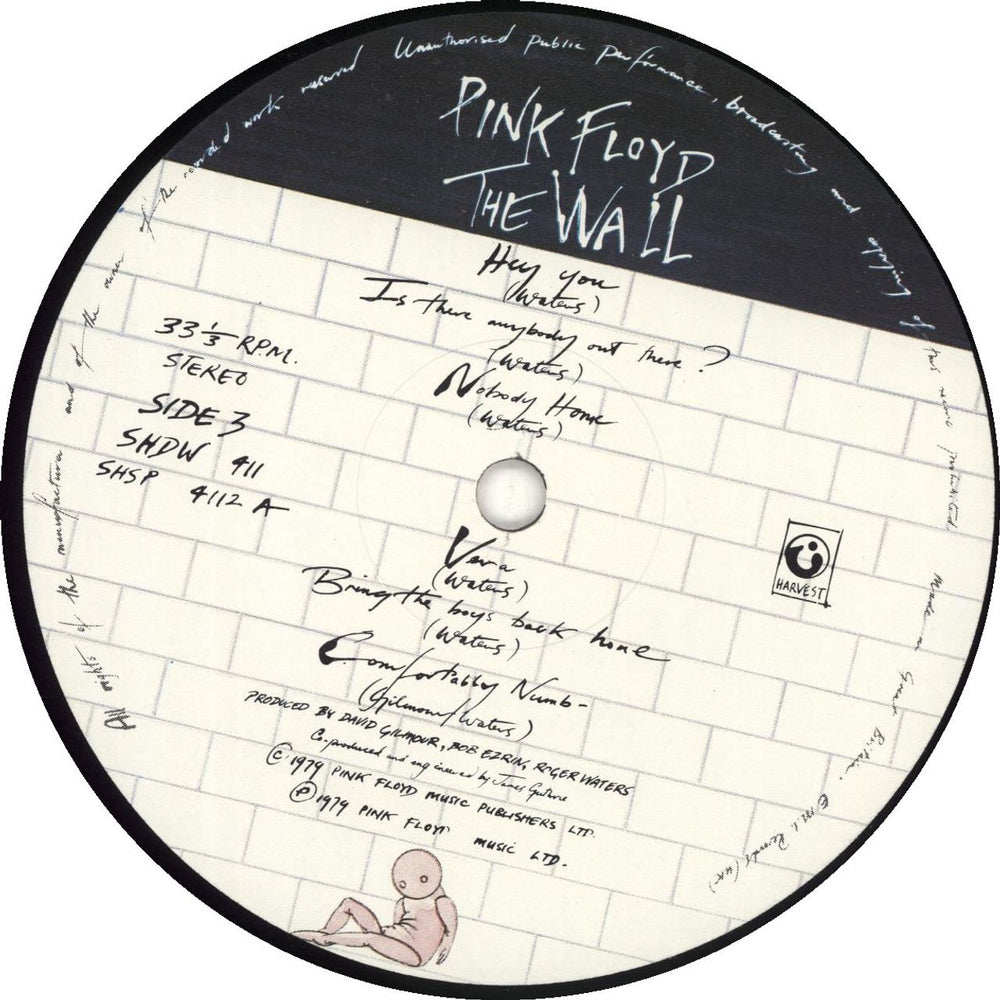 Pink Floyd The Wall - 2nd UK 2-LP vinyl record set (Double LP Album)