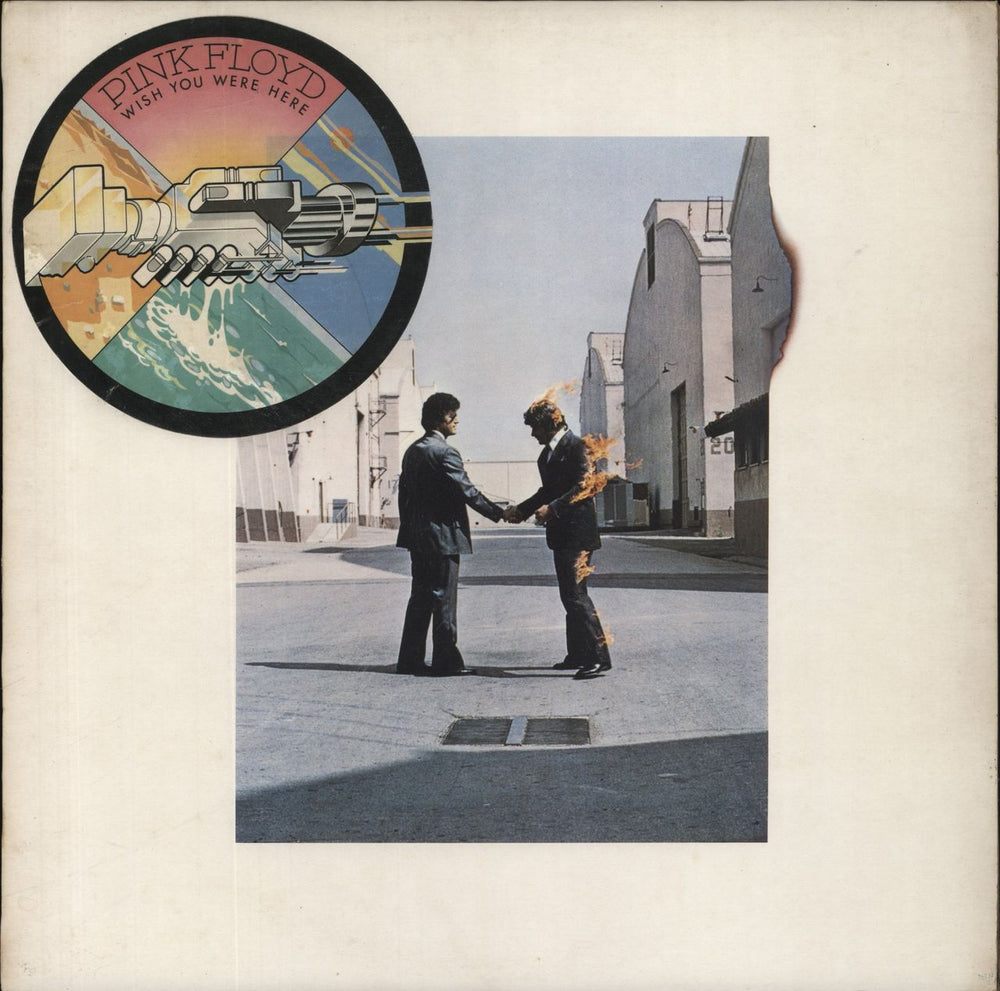 Pink Floyd Wish You Were Here - 1st + Postcard & Sticker UK vinyl LP album (LP record) SHVL814