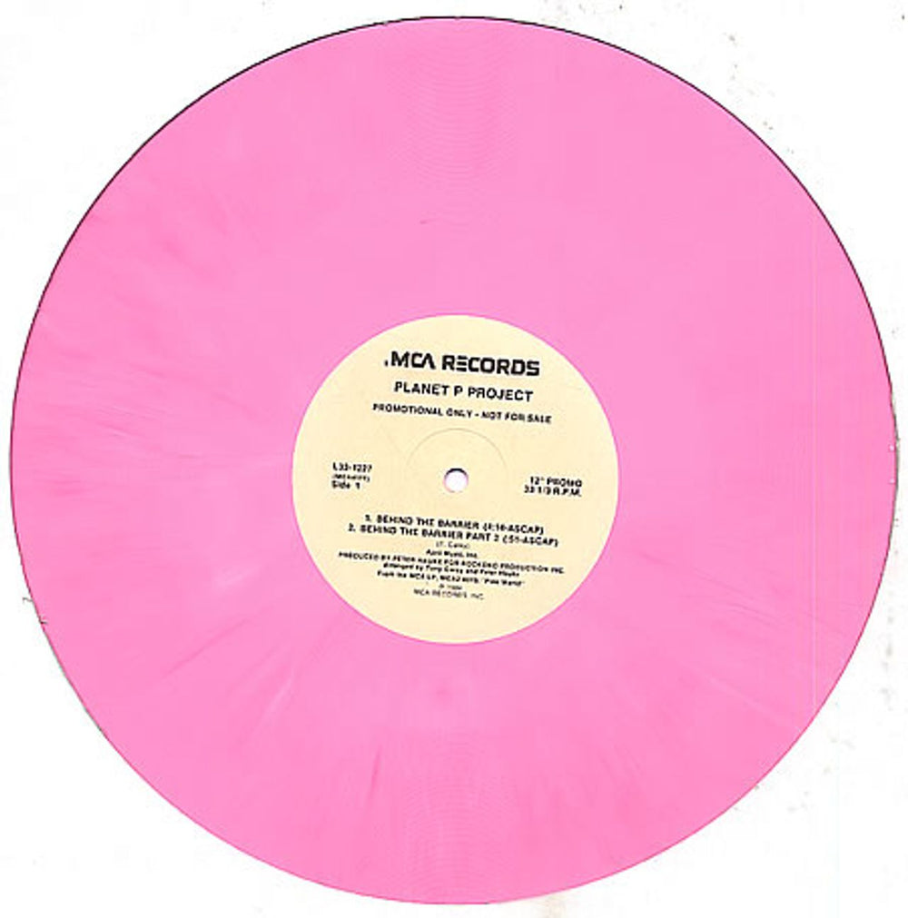 Planet P Pink World US Promo 12" vinyl single (12 inch record / Maxi-single) PPP12PI342709