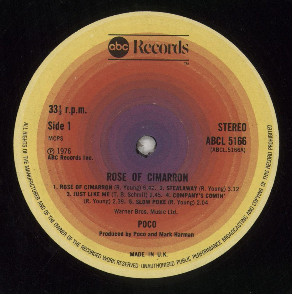 Poco Rose Of Cimarron UK vinyl LP album (LP record) POCLPRO764679