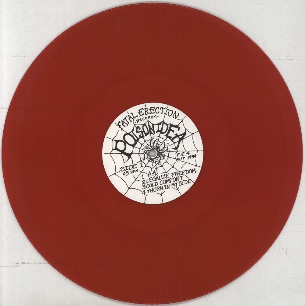 Poison Idea Record Collectors Are Pretentious Assholes E.P. - Red Vinyl US 12" vinyl single (12 inch record / Maxi-single) PSN12RE859852
