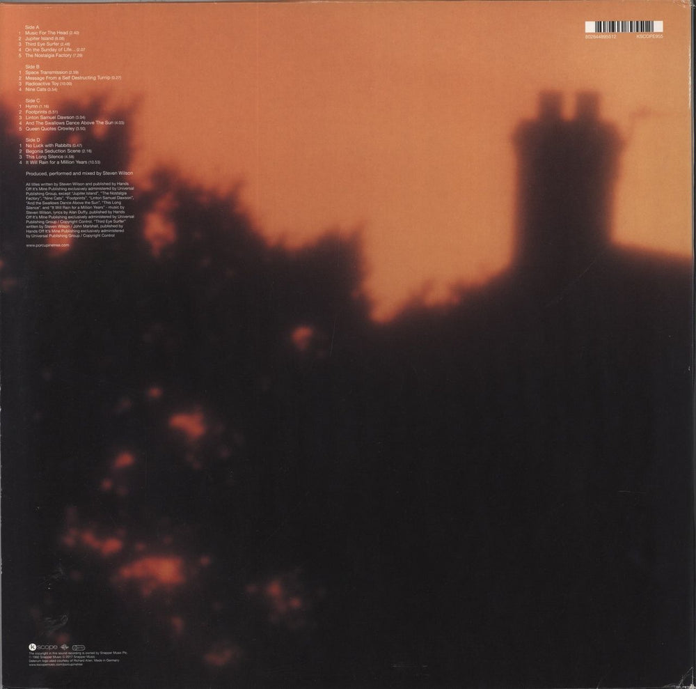 Porcupine Tree On The Sunday Of Life - 180gm Blue Vinyl - EX UK 2-LP vinyl record set (Double LP Album) 802644895512