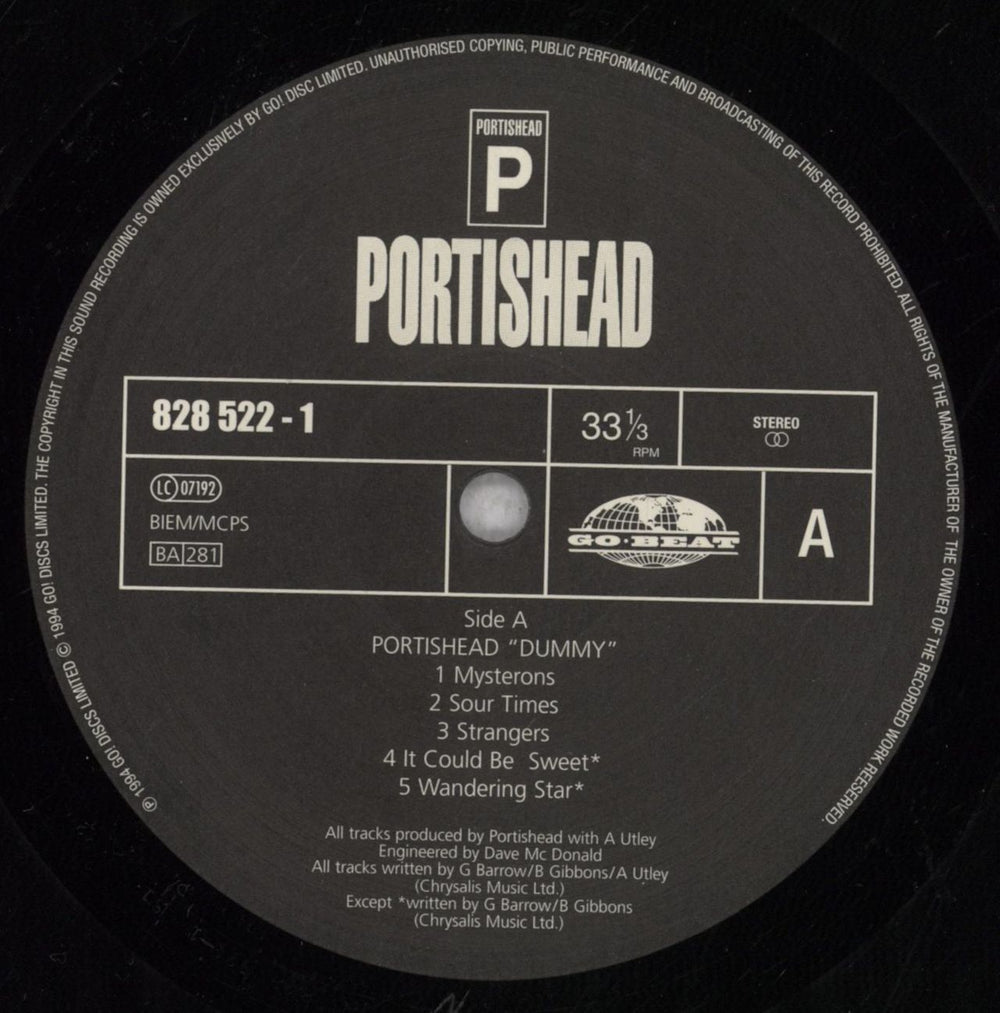 Portishead Dummy - 180g UK vinyl LP album (LP record) PSHLPDU847127