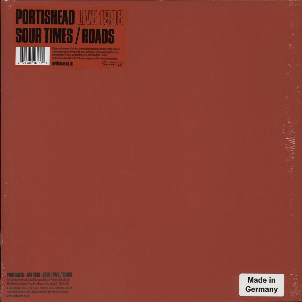 Portishead Live 1998 Sour Times / Roads - Sealed UK 10" vinyl single (10 inch record) 00602465161168